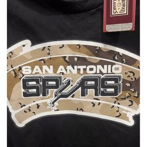 Mitchell & Ness San‎ Antonio Spurs T-Shirt Men's Medium Black Brown -  New